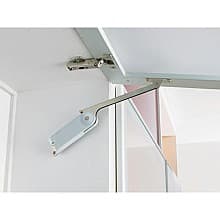 Right Hand Medium Duty Soft-Open Lid Stay, Light Gray