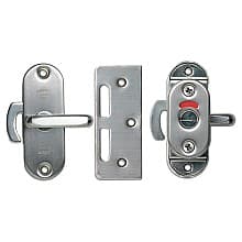 3-3/8" Sliding Door Latch with Indicator Lever, Satin