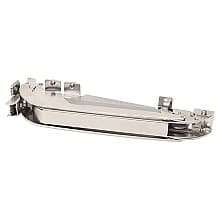 Lateral Opening Soft Closing Door Hinge with Damper, Nickel/Anodized