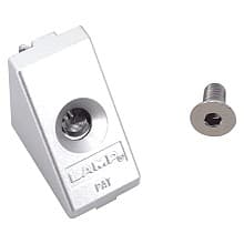 26mm x 39mm Drop-In Type Corner Connector, Silver/Yellow Zinc Chromate