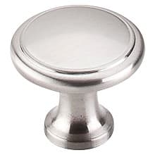 1-1/8" Nouveau Ringed Knob, Brushed Satin Nickel