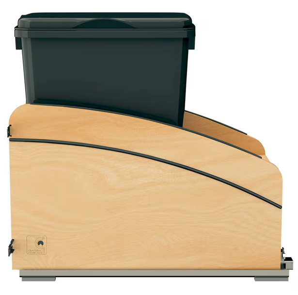 RV4WCCC1535DM118MB - Wurth Louis and Company Single 35 Qt. Craftsman Collection Bottom Mount Pullout Waste Container, Black