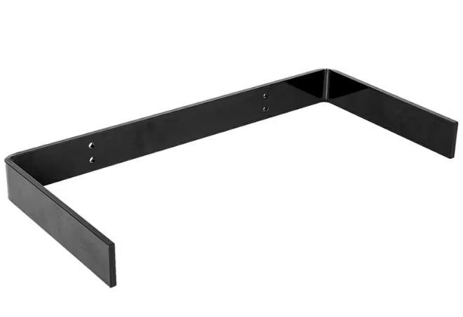 8" x 16-3/4" Medium Floating Shelf Bracket, Black Finish