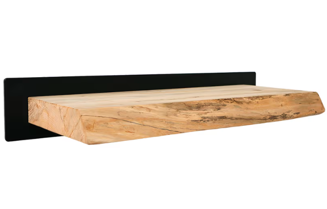 6" x 27-1/2" Accent Floating Shelf Bracket, Black Finish