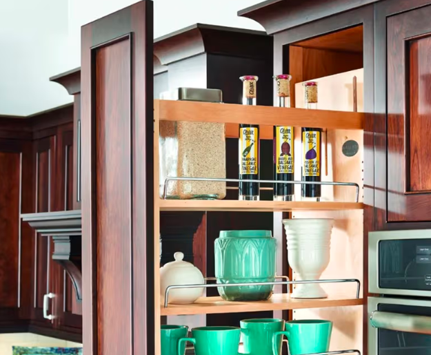 8-3/4" 3-Shelf Pullout Organizer with BLUMOTION Soft-Closing, Wood