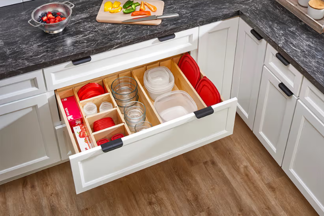 deep-drawer-divider-insert - Wurth Louis and Company 30-3/4" Deep Drawer Divider Insert, Clear Polyurethane