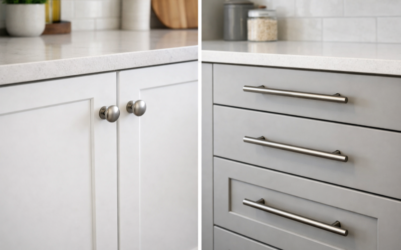 Knobs vs Pulls on Cabinets