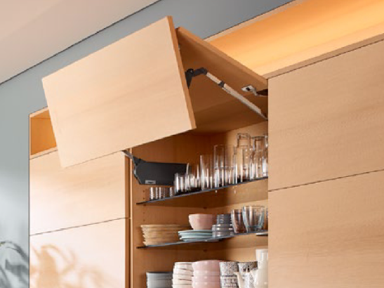 aventos_hf_bi_fold_lift_system - Wurth Louis and Company 45 degree bifold hinge