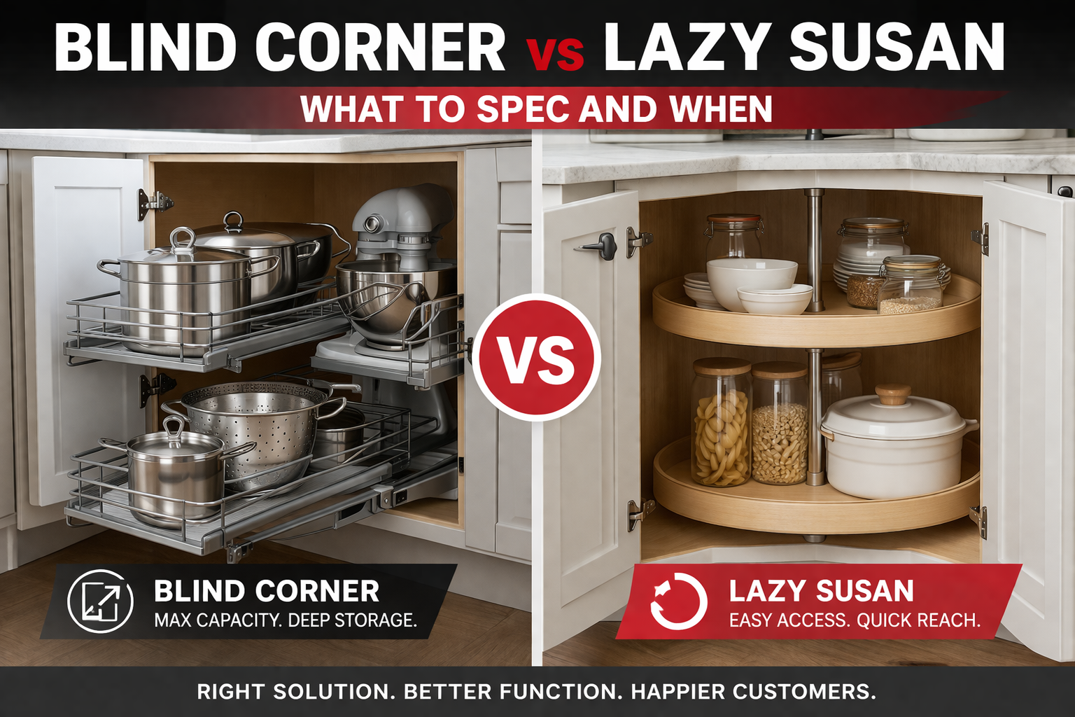 Blind Corner vs Lazy Susan