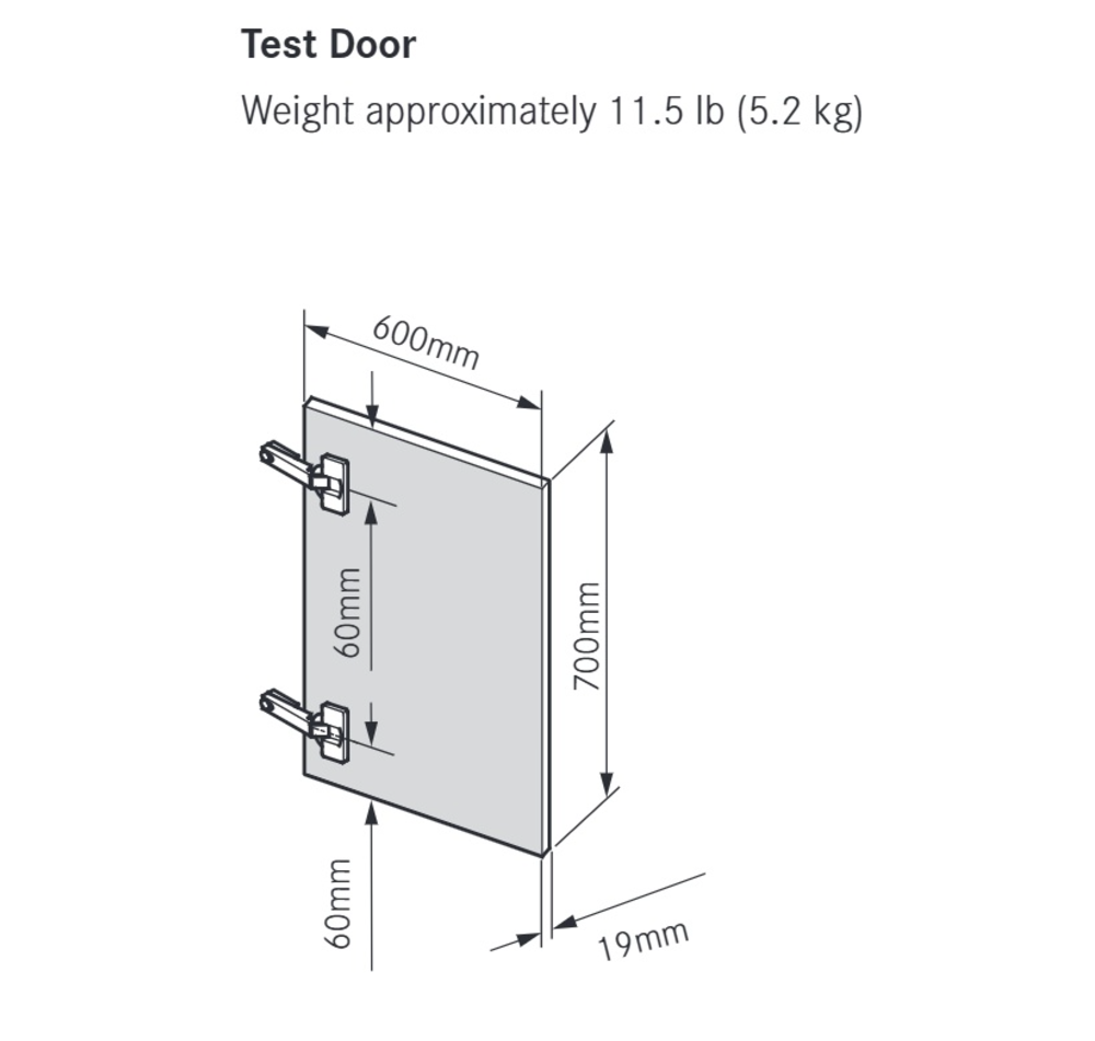 tiomos_overload_testing_test_door - Wurth Louis and Company Hinges Per Door (Height / Weight)