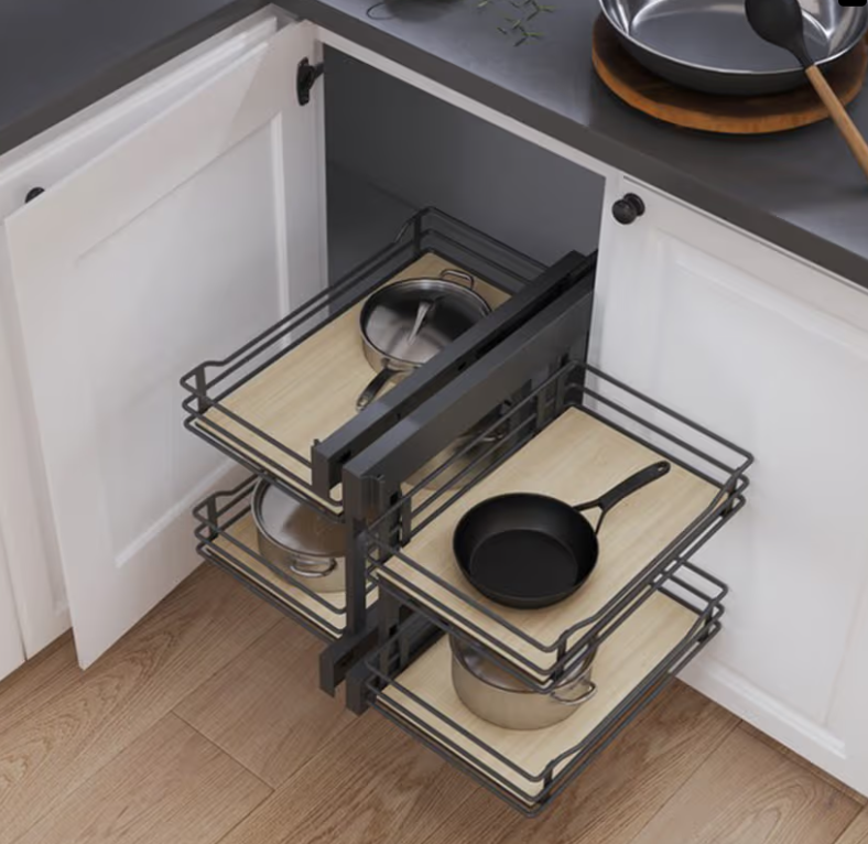 2-Tier Scalea Full Access Blind Corner Pull-Out with Soft-Closing - Wurth Louis and Company