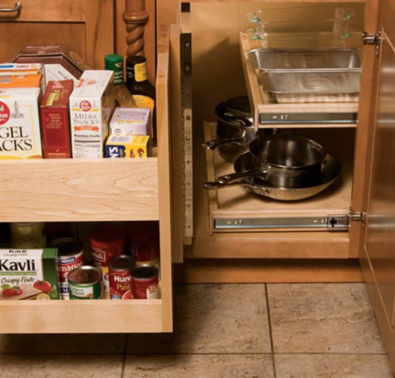 Universal Blind Corner Caddy - Wurth Louis and Company Universal Blind Corner Caddy for 15" Cabinet Opening, Maple
