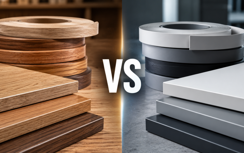Wood Veneer vs PVC Edgebanding for Custom Cabinets