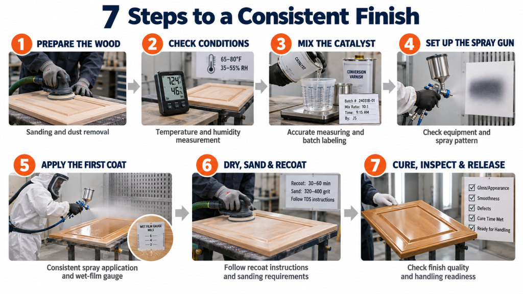 Cabinet Finishing Workflow Infographic