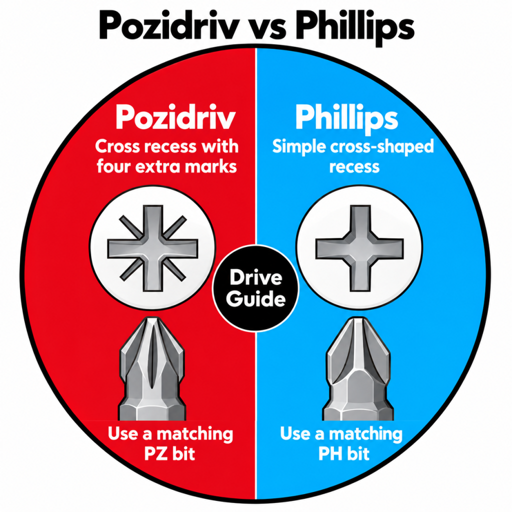 Pozidriv vs Phillips Infographic - Wurth Louis and Company Pozidriv vs Phillips Infographic