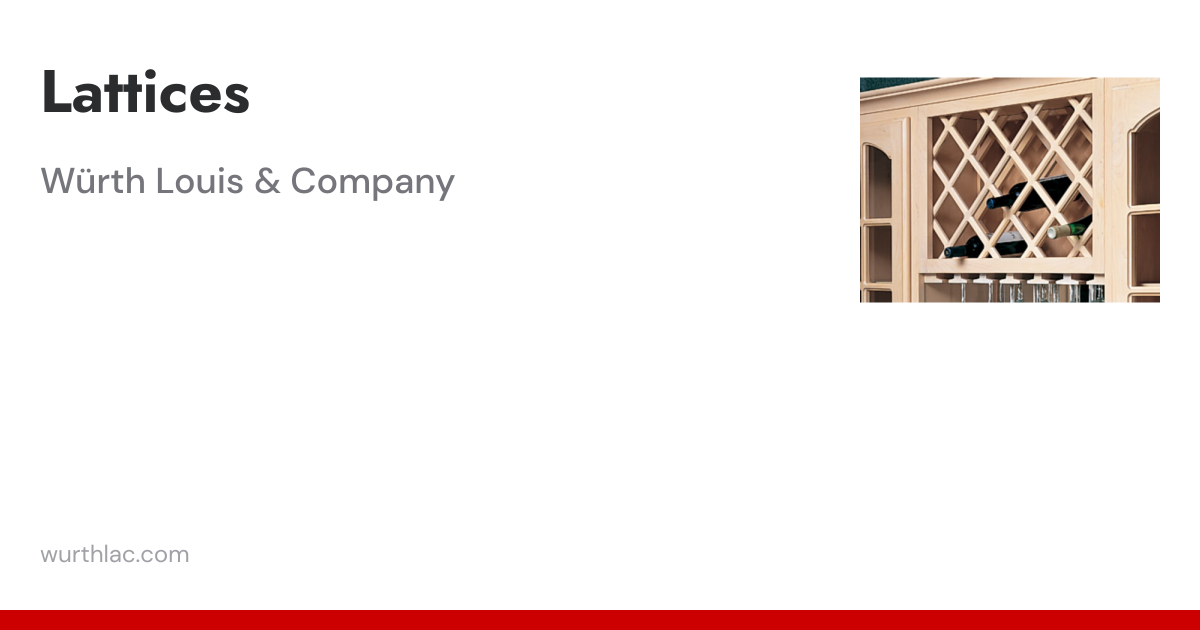 Wine Rack Lattice Panels for Cabinets | Würth Louis & Company