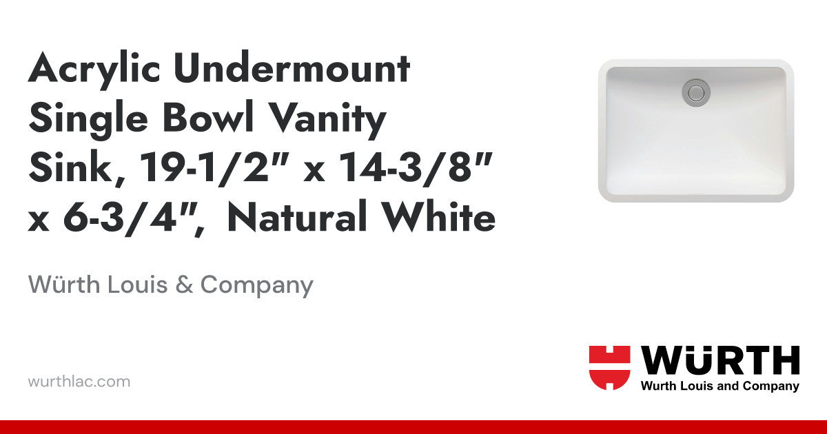 Acrylic Undermount Single Bowl Vanity Sink 19 1/2 quot x 14 3/8 quot x 6 3/4