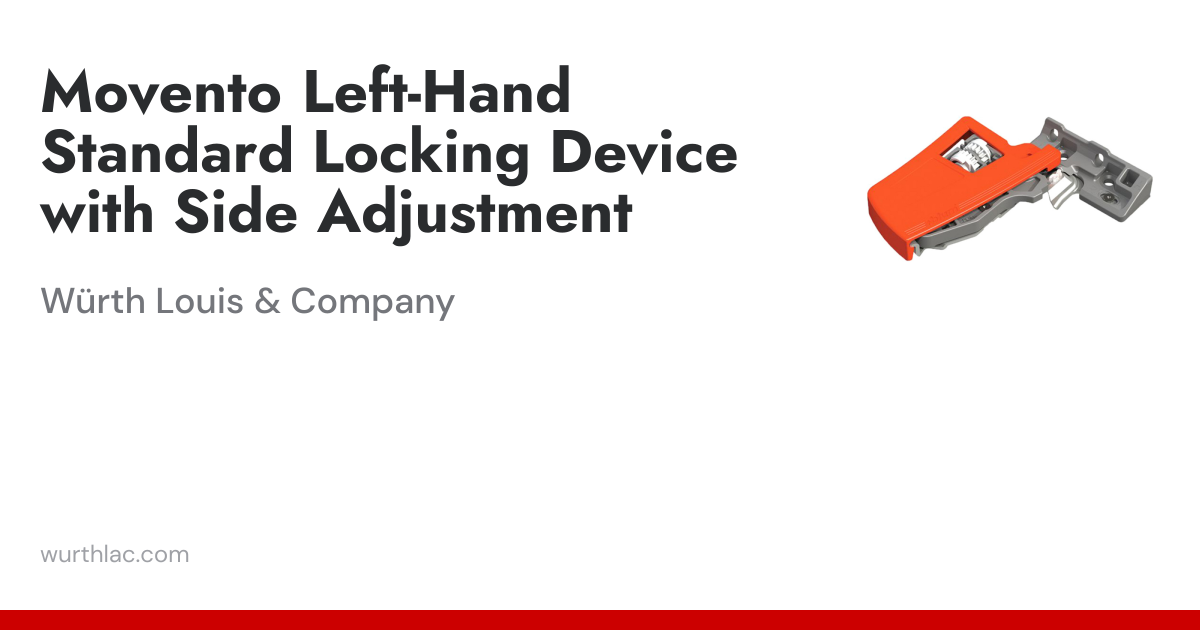 Movento Left-Hand Standard Locking Device with Side Adjustment | Würth ...