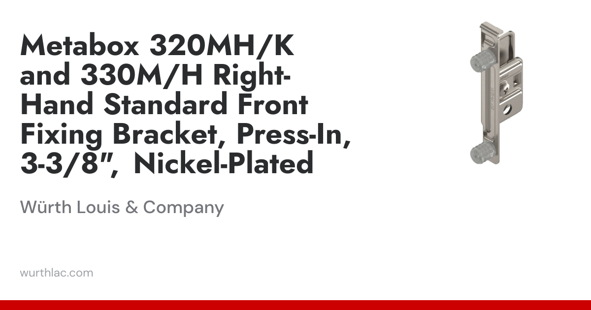 Metabox 320MH/K and 330M/H Right-Hand Standard Front Fixing Bracket ...