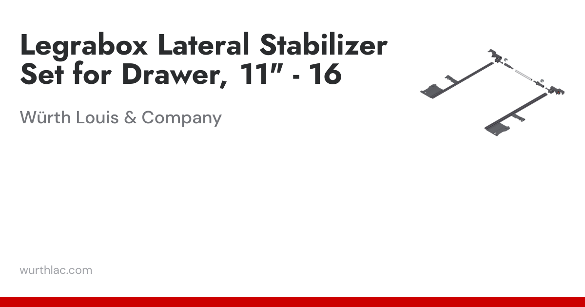 Legrabox Lateral Stabilizer Set for Drawer, 11