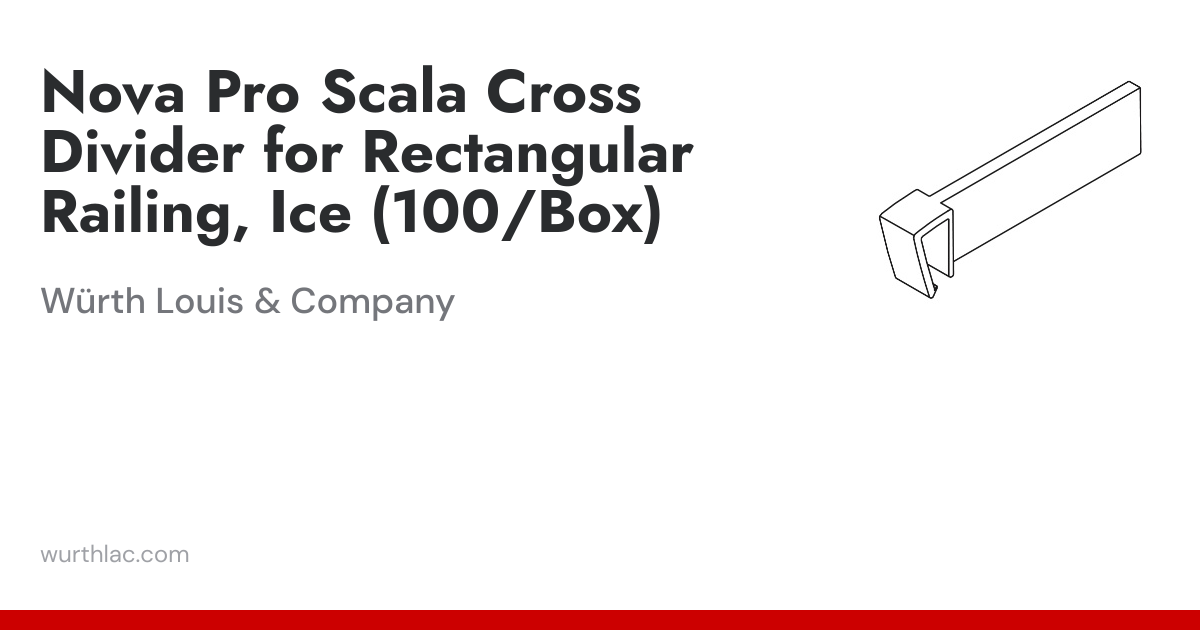 Nova Pro Scala Cross Divider for Rectangular Railing, Ice (100/Box ...