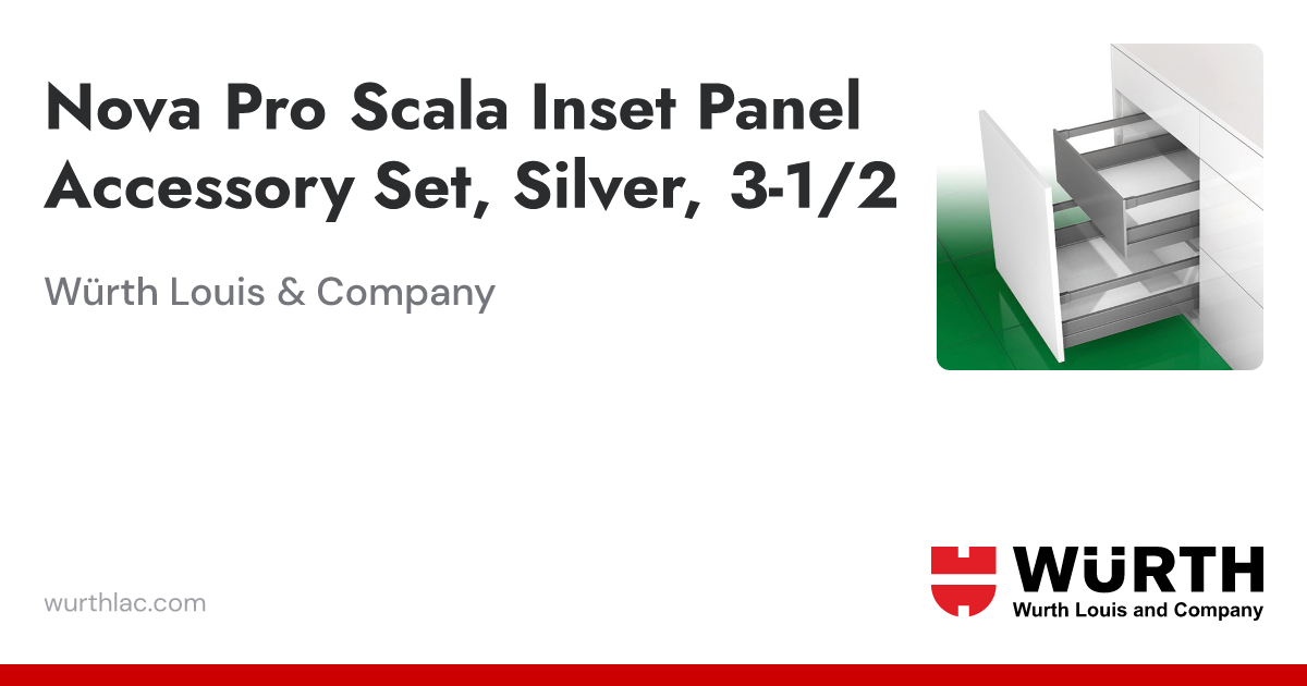 Nova Pro Scala Inset Panel Accessory Set, Silver, 3-1/2 | Würth Louis ...