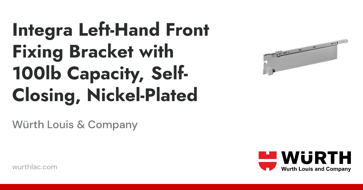 Integra Left-Hand Front Fixing Bracket with 100lb Capacity, Self ...