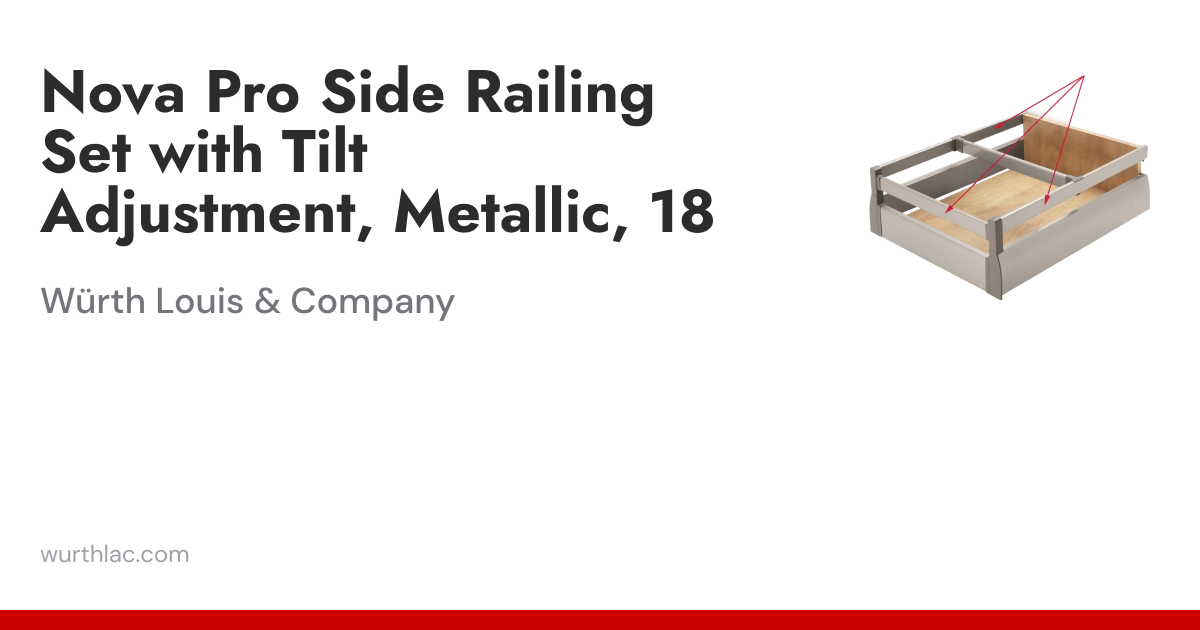 Nova Pro Side Railing Set with Tilt Adjustment, Metallic, 18 | Würth ...