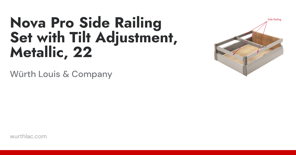 Nova Pro Side Railing Set with Tilt Adjustment, Metallic, 22 | Würth ...