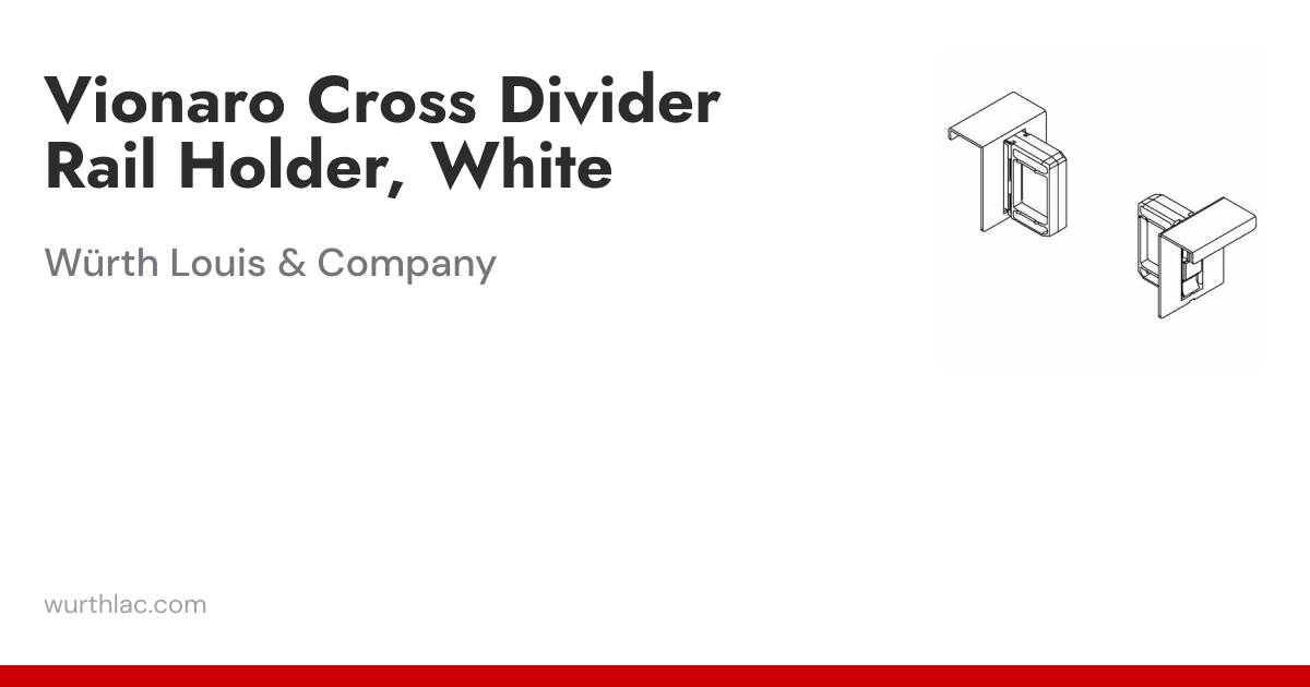 Vionaro Cross Divider Rail Holder, White | Würth Louis & Company