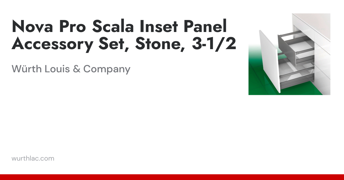 Nova Pro Scala Inset Panel Accessory Set, Stone, 3-1/2 | Würth Louis ...