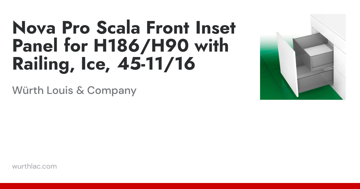 Nova Pro Scala Front Inset Panel for H186/H90 with Railing, Ice, 45-11/ ...