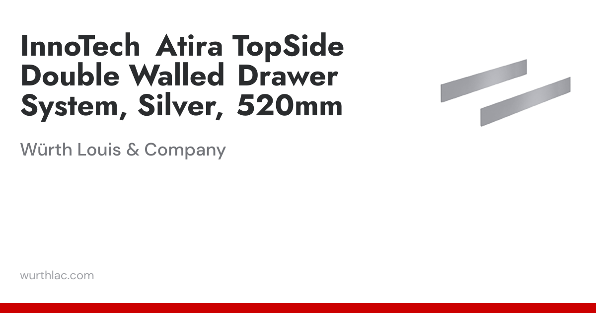 InnoTech Atira TopSide Double Walled Drawer System, Silver, 520mm ...