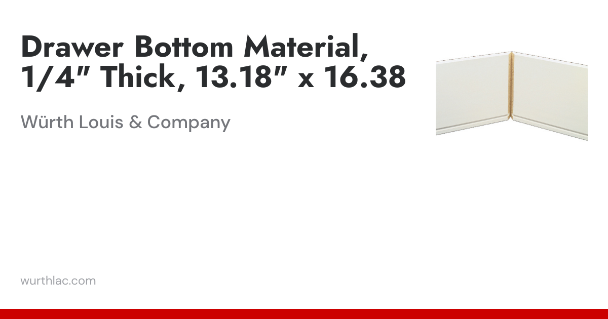 Drawer Bottom Material, 1/4