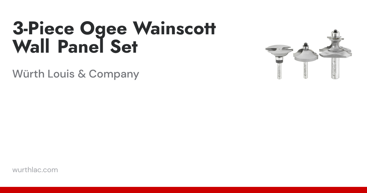 3-Piece Ogee Wainscott Wall Panel Set | Würth Louis & Company