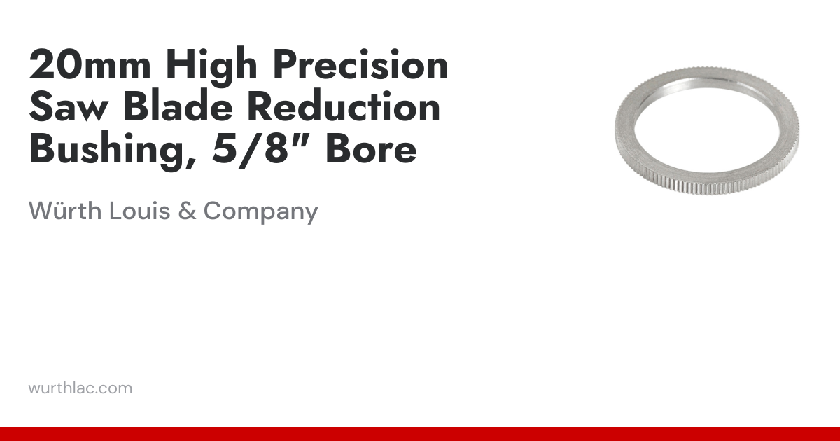 20mm High Precision Saw Blade Reduction Bushing, 5/8
