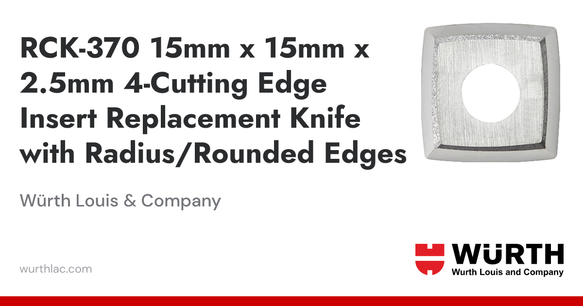 RCK-370 15mm x 15mm x 2.5mm 4-Cutting Edge Insert Replacement Knife ...