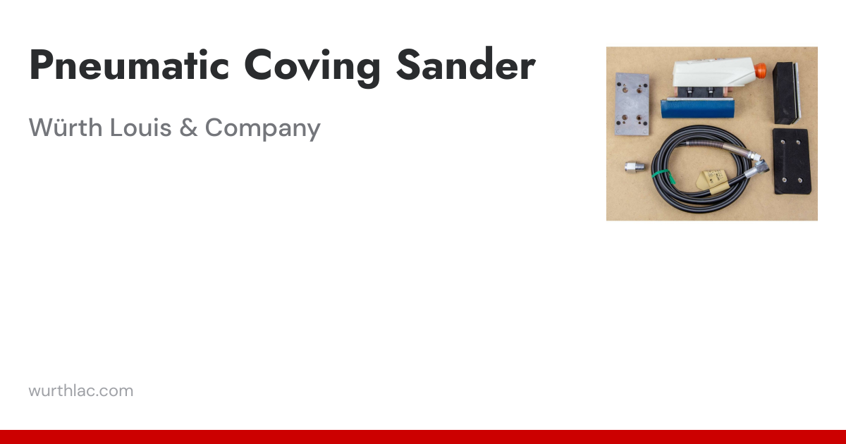 Pneumatic Coving Sander | Würth Louis & Company