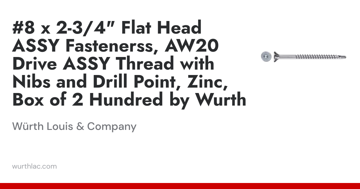#8 x 2-3/4