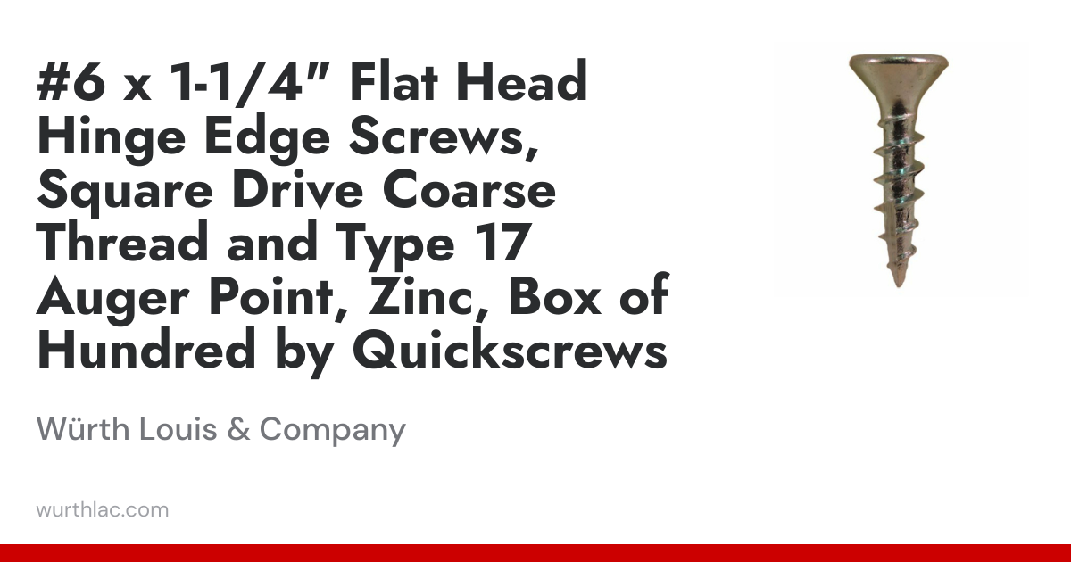 #6 x 1-1/4