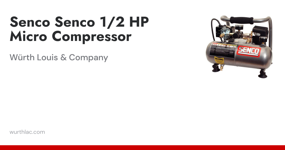 Senco Senco 1/2 HP Micro Compressor | Würth Louis & Company