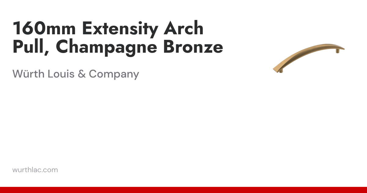 160mm Extensity Arch Pull, Champagne Bronze | Würth Louis & Company