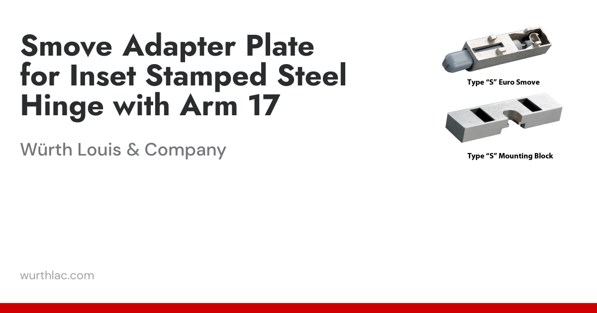 Smove Adapter Plate for Inset Stamped Steel Hinge with Arm 17 | Würth ...