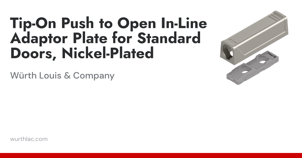 Tip-On Push to Open In-Line Adaptor Plate for Standard Doors, Nickel ...
