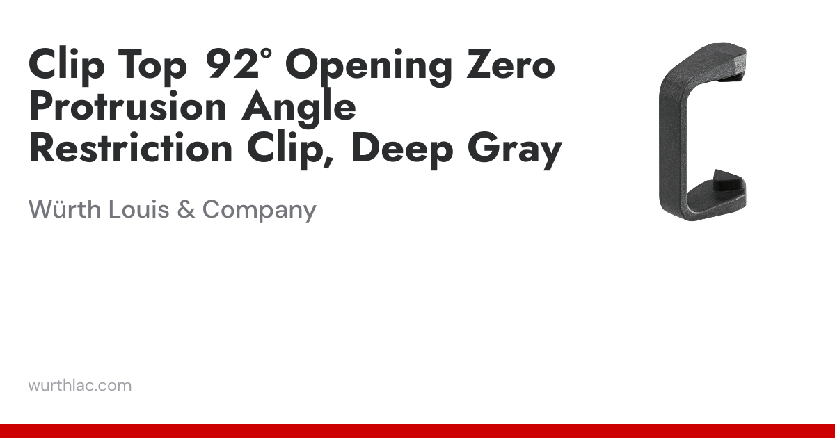 Clip Top 92° Opening Zero Protrusion Angle Restriction Clip, Deep Gray ...
