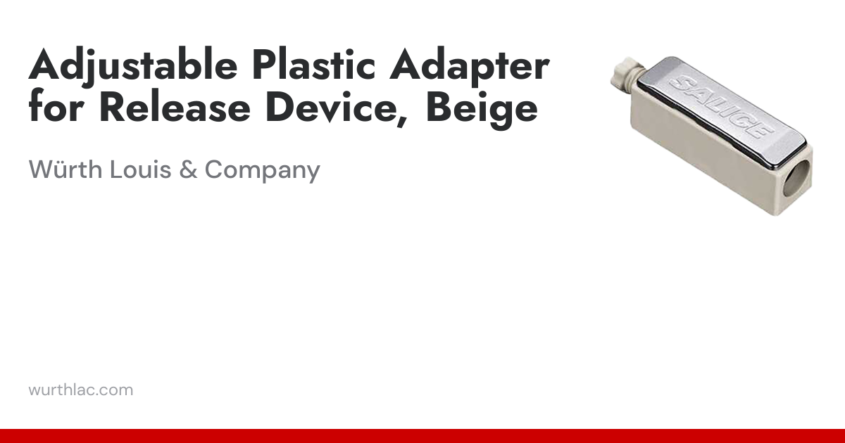 Adjustable Plastic Adapter for Release Device, Beige | Würth Louis ...