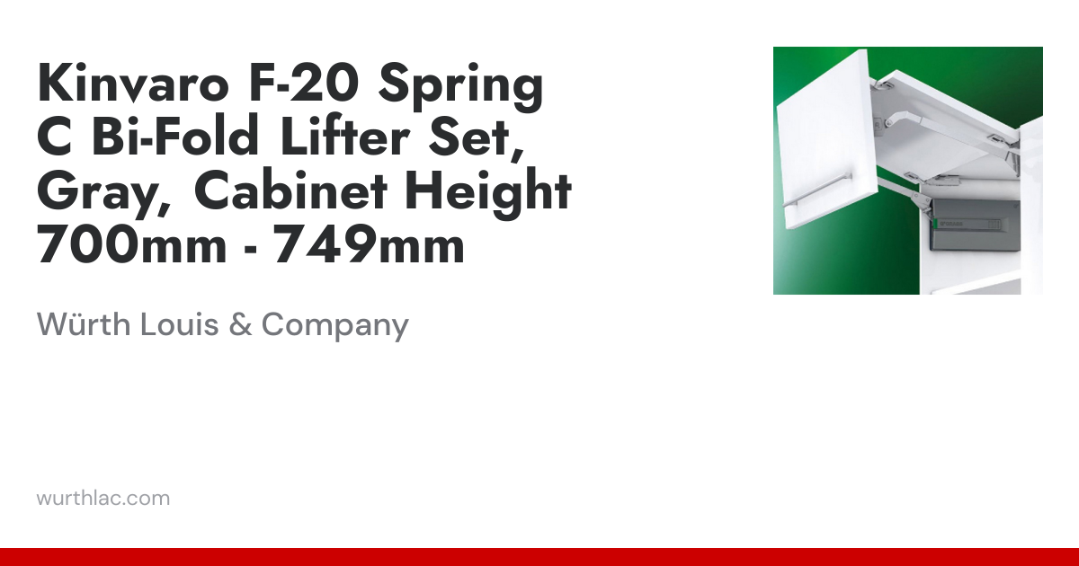 Kinvaro F-20 Spring C Bi-Fold Lifter Set, Gray, Cabinet Height 700mm ...