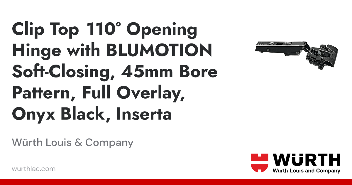 Clip Top 110° Opening Hinge with BLUMOTION Soft-Closing, 45mm Bore ...
