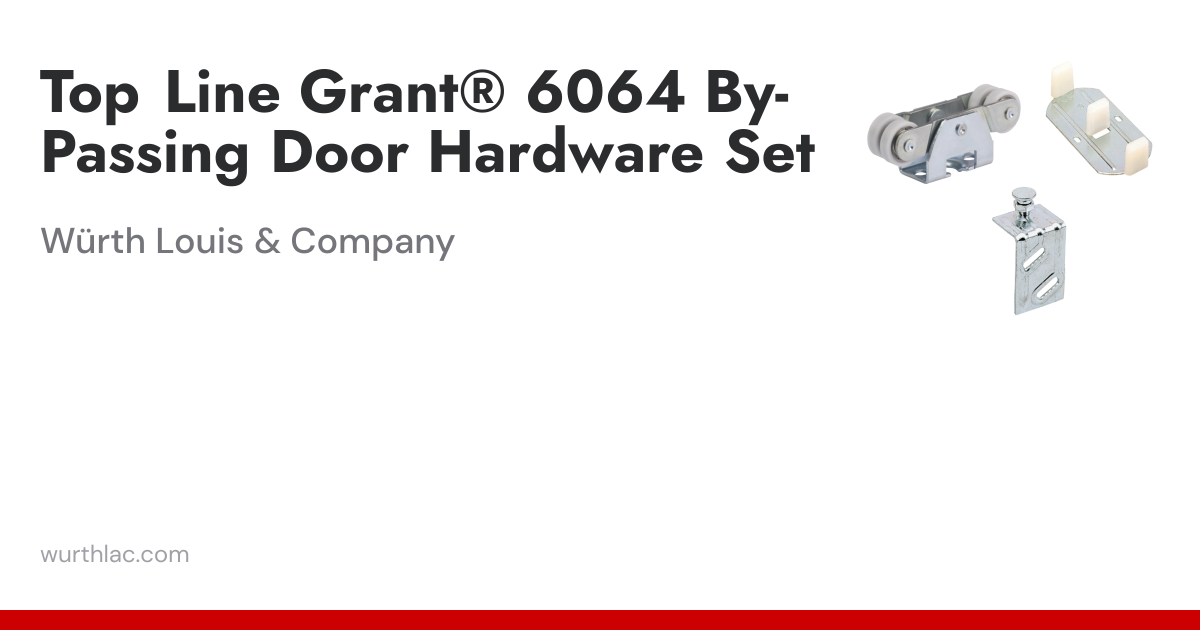Top Line Grant® 6064 By-Passing Door Hardware Set | Würth Louis & Company