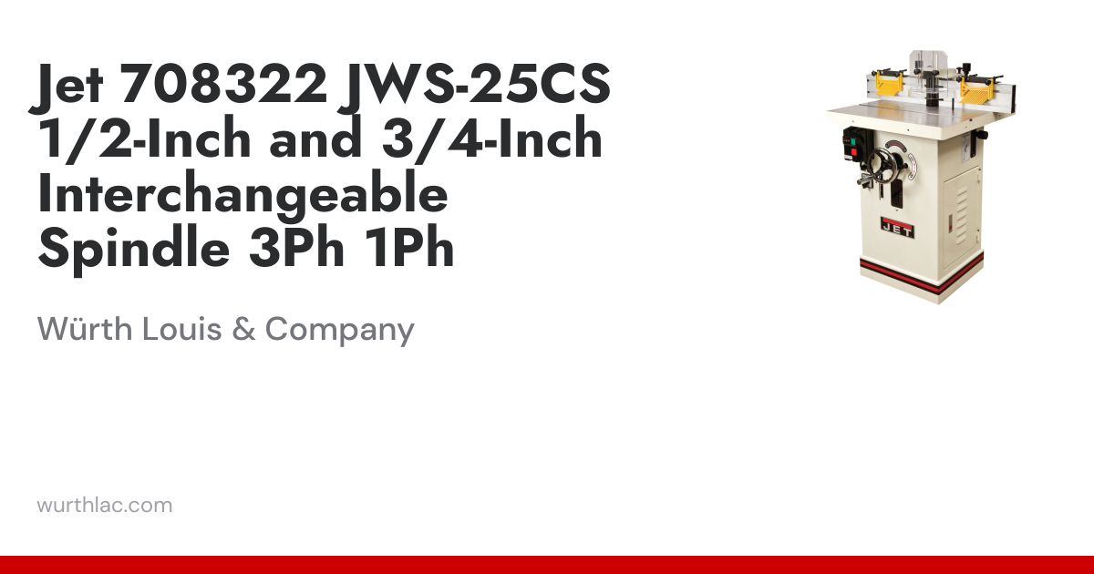 Jet 708322 JWS-25CS 1/2-Inch and 3/4-Inch Interchangeable Spindle
